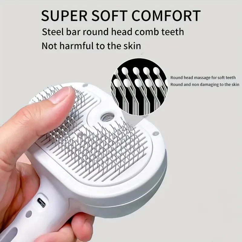 Furcares 3-in-1 Steam Grooming Brush for Cats & Dogs