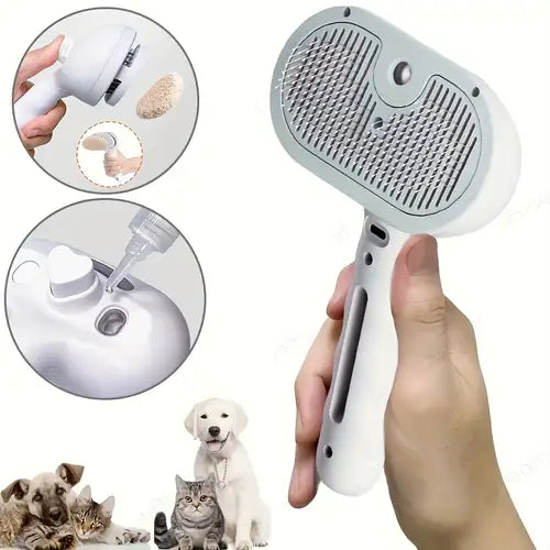 Furcares 3-in-1 Steam Grooming Brush for Cats & Dogs